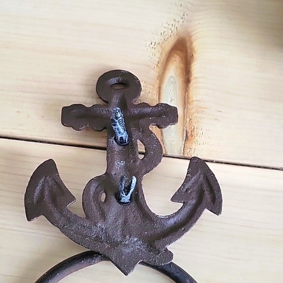 Cast Iron Anchor Bath Towel Ring Hanger - Picture 4 of 4
